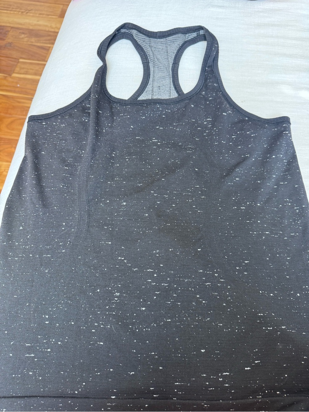 lululemon athletica Black with White Speckle Racerback Tank